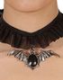 Gotisk Choker med Flagermus og Sten