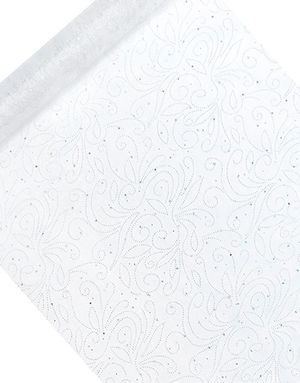 HVID Organzaløber med Glitterdesign og Pailletter 48 cm x 9 meter