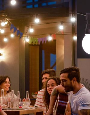 Lyslenke med 10 Hvite Pærer 5 meter