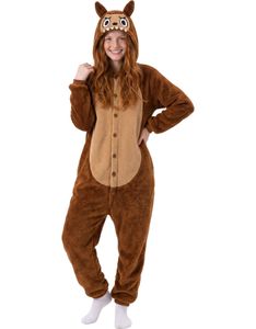 Lulu Monster - Brunt Labubu Inspirert Kostyme til Dame - Onesize Large