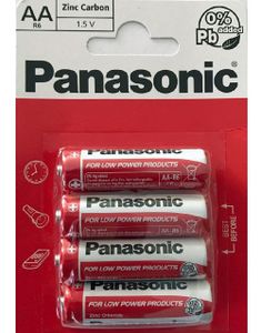 4 stk. Panasonic AA Zink Carbon Batterier