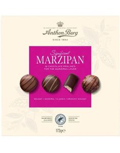 DATO PRODUKT - Anthon Berg Betydelig Marcipan - Æske Med Forskellig Marcipankonfekt 173 Gram