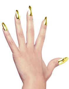 Guldfarvede Negle - 15 stk