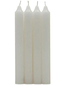 4 stk Hvite Kronelys 17,5 cm