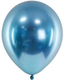 10 stk 30 cm - Blå Glossy Mirror Ballonger