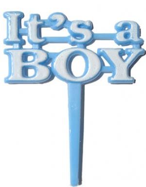 8 stk. Its a Boy Kagedekorationer 6 cm