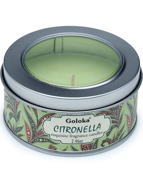 Goloka Citronella Duftlys i Metallbeholder