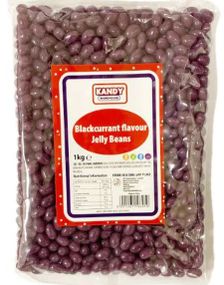 1 kg Zed Candy Blackcurrant Jelly Beans - Gelebønner med Solbærsmak