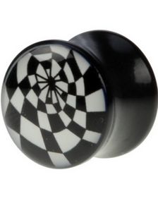 Giddy Pattern - Sort Piercing Plug