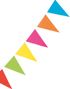 10 Meter Banner med Flerfarvede Vimpel Flag