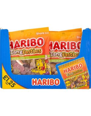 12 stk Haribo Tangfastics av 154 gram - Hel eske 1,84 kg