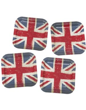 8 stk Storbritania Papirtallerkener 23cm