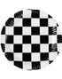 10 stk Sort Og Hvid Racing Papir Tallerkener 23 cm