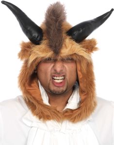 The Beast Inspireret Hætte med Horn
