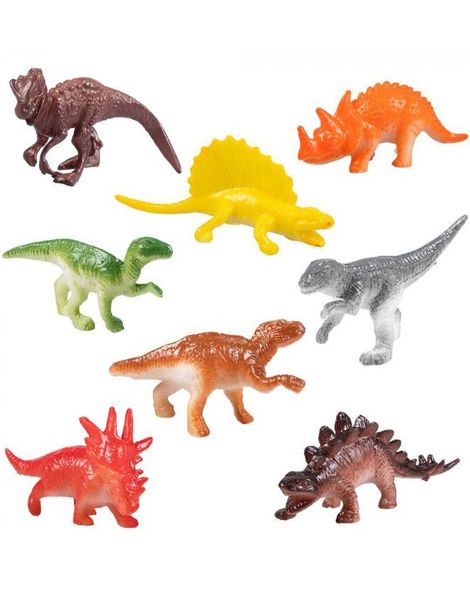 8 stk Dinosaur Figurer