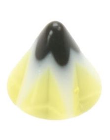 Stjerne Spike Gul - 4 mm Akrylkugle til 1,2 mm stang