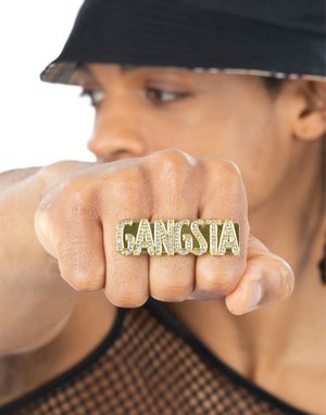 Gangsta - Justerbar Gullfarget Ring