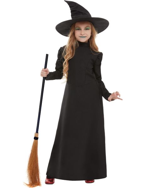 Sort Heksekostume til Børn med Hat