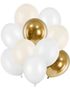 Ballongsett med 10 Stk Glossy Gull og Pastellfargede Ballonger
