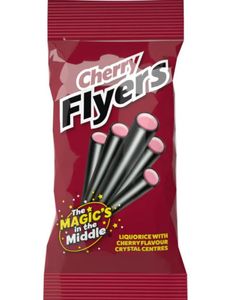 Maxilin Cherry Flyers - Lakrisstænger med Kirsebærfyld 75 Gram