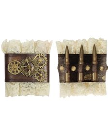 Steampunk Manchetter med Blonder