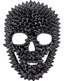 Svart Piggete Hodeskalle Ansiktsmaske