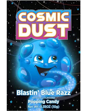 Cosmic Dust Popping Candy med Blå Bringebær 10 gram