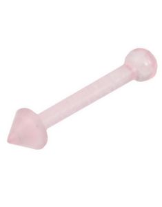Lige Rosa Næsepiercing med Spike