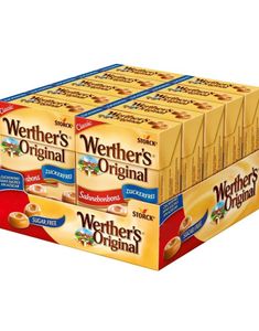 10 stk Werthers Original Sukkerfri Karamel Slik - Hel Æske 420 gram