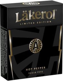 Läkerol Sugarfree Hot Pepper / Sukkerfrie Pastiller med Sterk Smak 25 gram