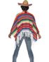 Flerfarvet Mexicaner Poncho