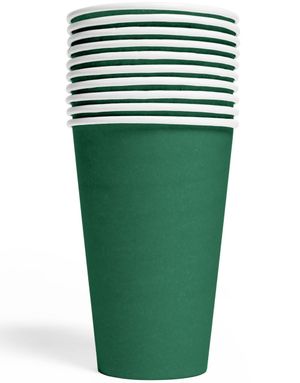 14 stk Mørk Grønne Pappkrus 210 ml