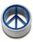 Piercing Plug med Blåt Peace-Tegn