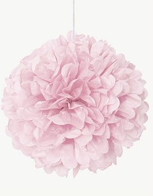 1 stk Lys Pink Puf Pom Pom 40 cm