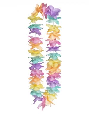 Hawaiikrans med Pastelfarvede Blomster