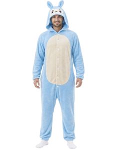 Lulu Monster - Lys Blå Labubu Inspirert Kostyme til Mann - Onesize Large