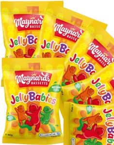 10 sk Poser med Bassetts Jelly Babies - Hel Æske 1300 gram