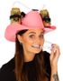 Rosa - Cowboy Drikkehatt med Klistremerker