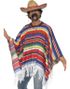 Flerfarvet Mexicaner Poncho