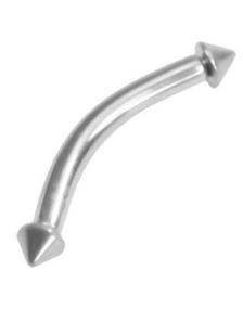 Micro Spike Farvet Stål - 1.2 x 8 mm Øjenbrynspiercing