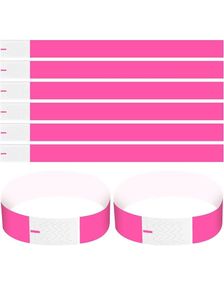 1000 stk Tyvek Festivalarmbånd / Entrearmbånd - Neon Rosa
