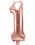 JUMBO Rose Guld Farvede Talballoner 0-9 - 86 cm
