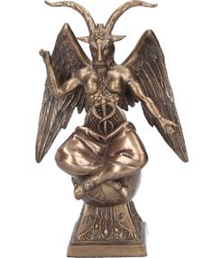 Bronzefarvet Baphomet Figur 24 cm