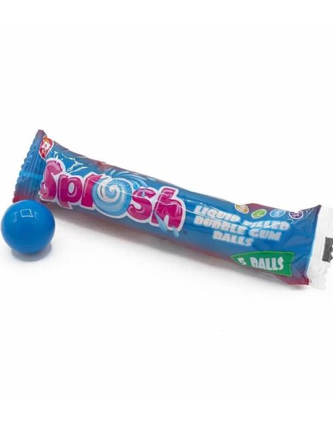 5-Pack Zed Splosh Tyggegummi med Smak av Jordbær og Blå Bringebær med Flytende Kjerne