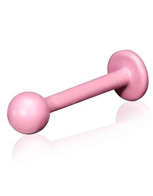 Lys Rosa Labret med Rund Kugle - 1.2 x 8 mm