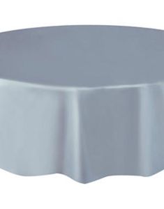 Sølvfarvet Rund Plastdug 213 cm