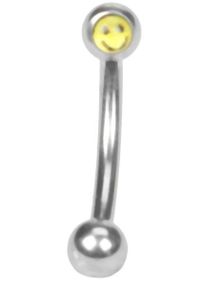 Smily Face - 1.2 mm x 8 mm Øjenbrynspiercing