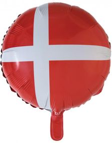 Folieballon med Motiv af Danmarks Flag 46 cm