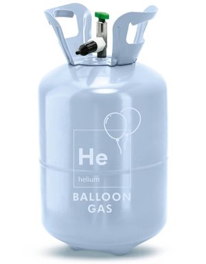 Lys Blå Heliumtank til 30 stk 23 cm Ballonger