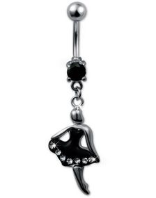 Cocktail Lady Navlepiercing - Sort